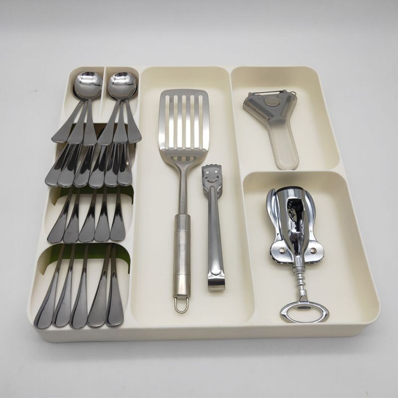 Boîte De Rangement À Tiroir,Cuillère À Soupe Vaisselle Boîte De Tri Boîte De Rangement À Tiroir Couteau De Cuisine,Fourchette,Cuillère,Vaisselle Boîte De Rangement À Tiroir Organisateur D - Type Or
