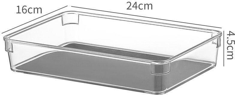 Récipient Transparent Pour Le Stockage Des Aliments,Outil Cosmétique,Boîte De Rangement Pour Couverts,Accessoires De Cuisine Frais - Type Rectangle