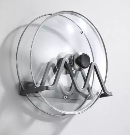 Étagère De Cuisine Grise En Aluminium,Support De Rangement Pour Couvercle De Pot,Étagère Pour Planche À Découper - Type Gray