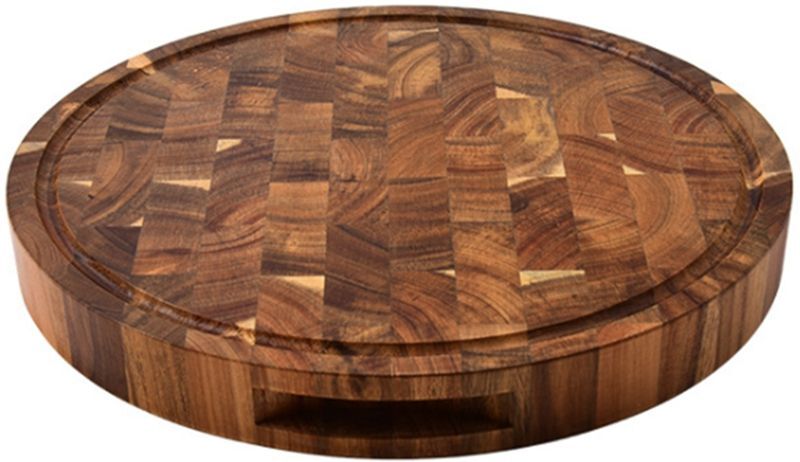 Planches À Découper Rondes En Bois D'acacia End Mars,Nuit De Boucher,Coupe De Viande,Planche Optique