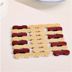Tapis De Table De Bureau En Bois De Bambou, Tampons