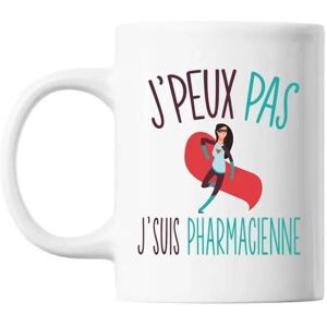 Mug Pharmacienne J'peux Pas Blanc Tasse Cadeau Personnalisé