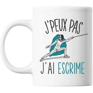 Mug Escrime J'peux Pas Blanc Tasse Cadeau Personnalisé