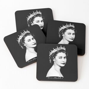Liège Sous-Verres En Bois Reine Elizabeth Ii - Rétro 9,5