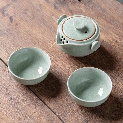 Théière En Céramique Moderne,Service À Thé Kung Fu De Voyage Portable,Artisanat En Porcelaine,Accessoires De Décoration Pour La Maison,Décoration De Bureau Britannique - Type B