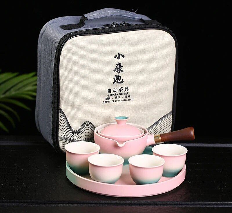 Théière En Céramique Portable,Ensembles De Thé Chinois,Tasse À Thé De Voyage,Théière Kung Fu,Service À Thé,Verres,Style 2023 - Type Portable Tea Set 03