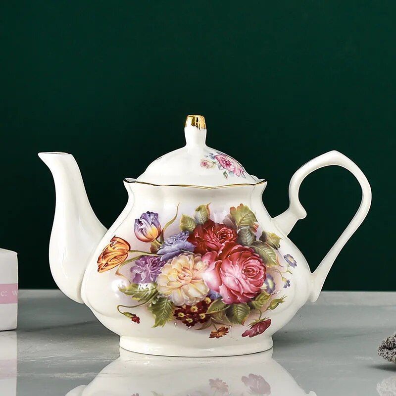 Sophia China-Ensemble De Théière En Céramique,Bouilloire En Porcelaine De Haute Qualité,Grande Capacité,Service À Thé De Fête,Pichet À Café,400 Ml,900ml - Type 900ml #C