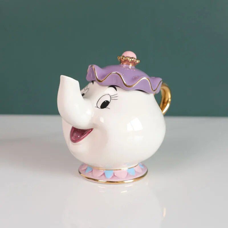 Ensemble De Théière Stéréoscopique La Belle Et La Bête,Mme Archie,Pot En Céramique,Tasse - Type One Single Pot