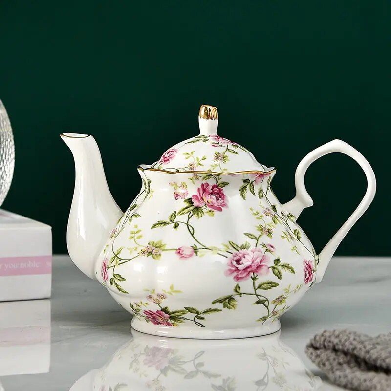 Sophia China-Ensemble De Théière En Céramique,Bouilloire En Porcelaine De Haute Qualité,Grande Capacité,Service À Thé De Fête,Pichet À Café,400 Ml,900ml - Type Wisteria-900ml