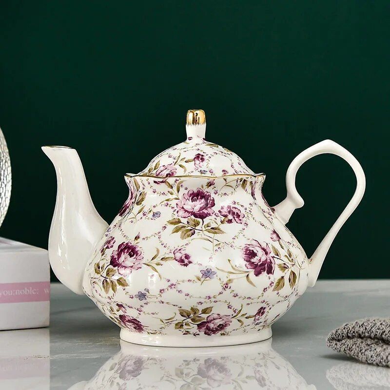 Sophia China-Ensemble De Théière En Céramique,Bouilloire En Porcelaine De Haute Qualité,Grande Capacité,Service À Thé De Fête,Pichet À Café,400 Ml,900ml - Type 900ml #D