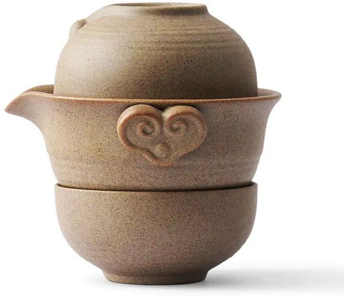 Service À Thé Chinois Kung Fu,1 Théière 2 Tasses À Thé En Céramique De Voyage,Tasses À Thé En Poterie Pour Service À Thé En Plein Air,Cérémonie De Thé - Type B