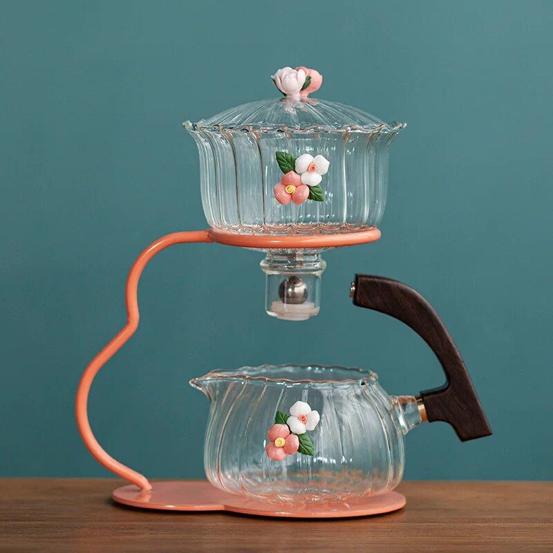 Théière Automatique En Verre,Service À Thé,Créatif,Pour La Maison,Parfumé Pu'er,Kung Fu,Infuseur #B
