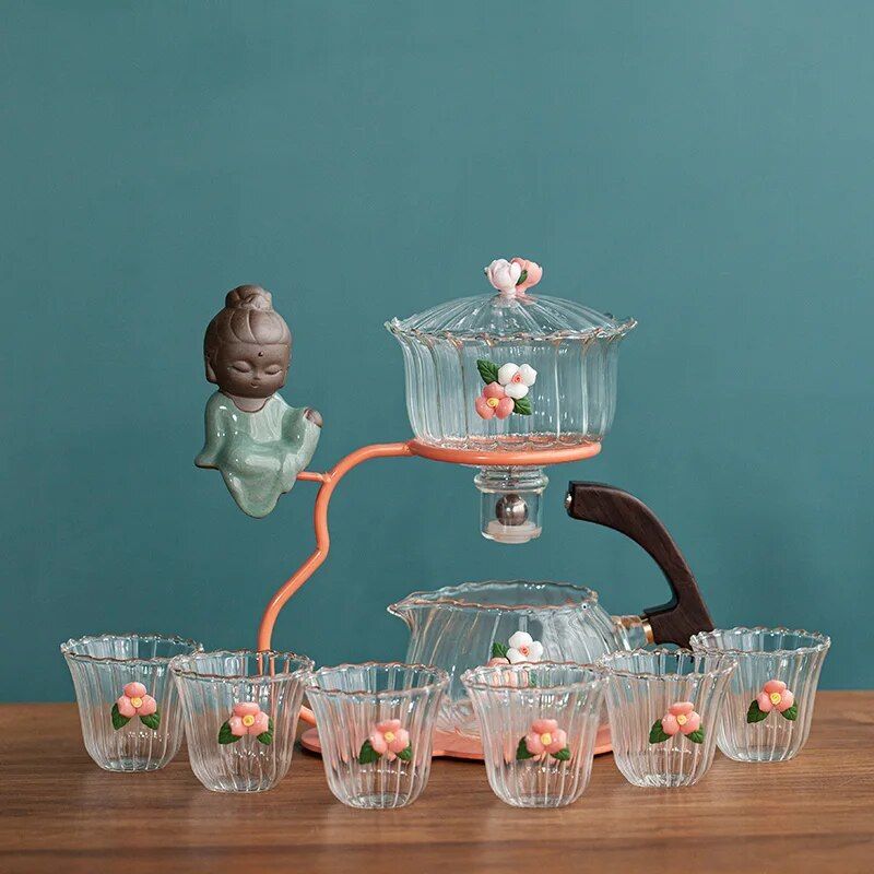 Théière Automatique En Verre,Service À Thé,Créatif,Pour La Maison,Parfumé Pu'er,Kung Fu,Infuseur #M