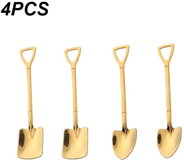 Cuillères À Pelle En Acier Inoxydable,Cuillère À Café Créative Pour Crème Glacée,Cuillère À Dessert,Ensemble De Couverts De Cuisine,4 Pièces,8 Pièces