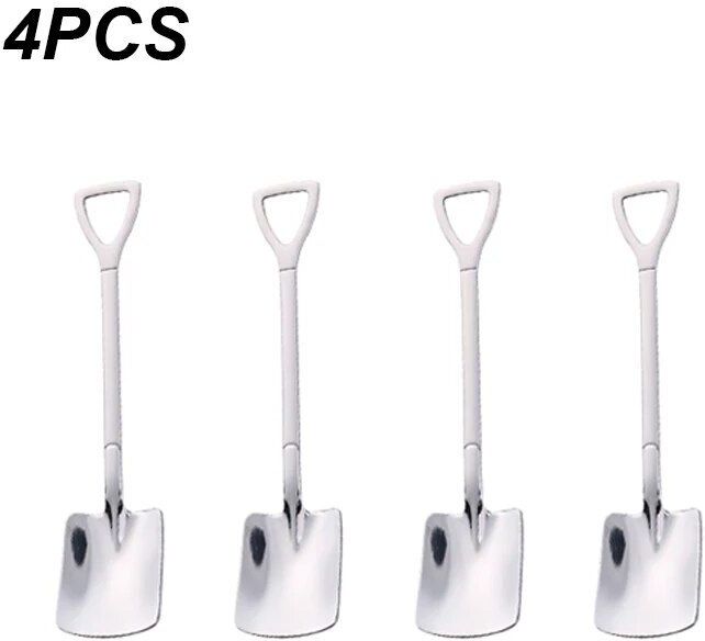 Cuillères À Pelle En Acier Inoxydable,Cuillère À Café Créative Pour Crème Glacée,Cuillère À Dessert,Ensemble De Couverts De Cuisine,4 Pièces,8 Pièces