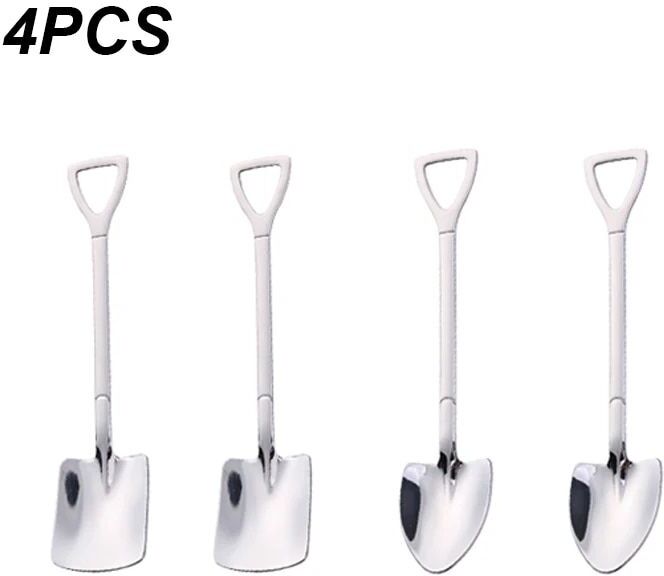 Cuillères À Pelle En Acier Inoxydable,Cuillère À Café Créative Pour Crème Glacée,Cuillère À Dessert,Ensemble De Couverts De Cuisine,4 Pièces,8 Pièces