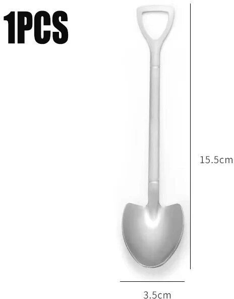 Cuillères À Pelle En Acier Inoxydable,Cuillère À Café Créative Pour Crème Glacée,Cuillère À Dessert,Ensemble De Couverts De Cuisine,4 Pièces,8 Pièces