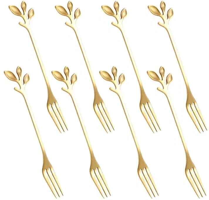 Cuillères À Café En Acier Inoxydable,Cuillère À Dessert,Cuillère À Crème Glacée,Ustensiles De Cuisine Créatifs,Ensemble De Couverts En Or Et En Argent,8 Pièces,1 Pièce