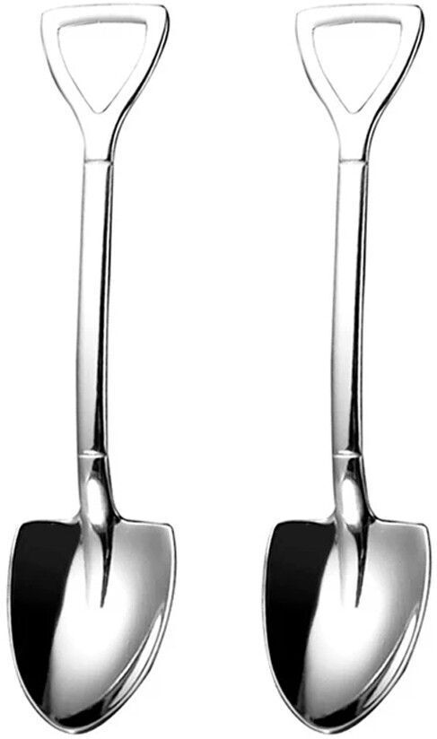 Cuillère À Pelle En Acier Inoxydable,6/2/1 Pièces,Cuillères Créatives Pour Thé,Café,Crème,Dessert,Pastèque,Petite Cuillère,Vaisselle Pour La Maison,Ensemble De Couverts