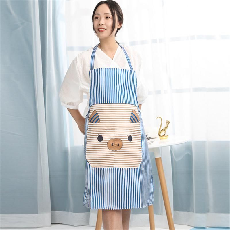 Tablier De Cuisine Avec Poche Pour Homme Et Femme,Vêtements Imperméables À L'huile,Accessoires De Chef - Type Blue #C