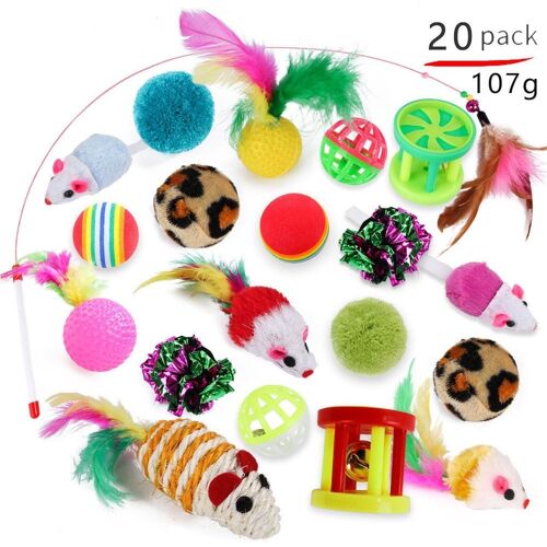 Jouets De Chat Faux Souris Chat De Compagnie Jouets Mini Jouets De Jeu Drôles Pour Les Chats Avec De 20 Pack