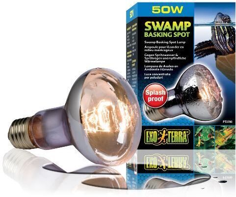 Ampoule à lumière du jour résistant à l'humidité Ampoule pour lézarder indiquée surtout pour les terrariums tropicaux ou semi-aquatiques avec une humidité ambiante très élevée.Cette ampoule offre un large spectre de lumière diurne concentrée, conçue pour le chauffage et l'éclairage de l'habitat des reptiles et des amphibiens pendant la journée. Ce spectre rehausse les couleurs des animaux et des plantes, en les rendant plus attirants. Le manchon extérieur est en verre au néodyme renforcé, ce qui le rend résistant à la buée et aux éclaboussures, donc elle fonctionne parfaitement là où d'autres ampoules échouent ou sont brûlés.Cette ampoule est disponible en:50 watts75 watts100 watts Plus la puissance est élevée, plus les températures sont élevées. Le choix dépend de la taille du terrarium et de la température ambiante où ceux-ci se trouve. En été, par exemple, il faudra probablement moins de puissance pour atteindre la température optimale, alors qu'en hiver, vous devrez changer l'ampou... image