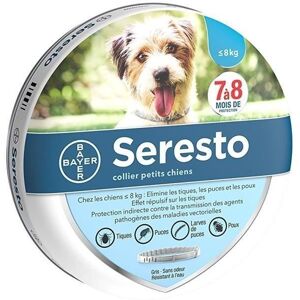 Bayer Collier Antiparasitaire Seresto Petit Chien Moins De 8 Kg - Anti-Puces Et Tiques - Publicité