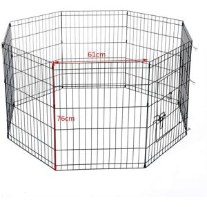 Bc-Elec - D06-020a Parc À Chiots, Enclos Pour Chiens Et Autres Animaux, 8 Panneaux 76x61, Modulable - Publicité