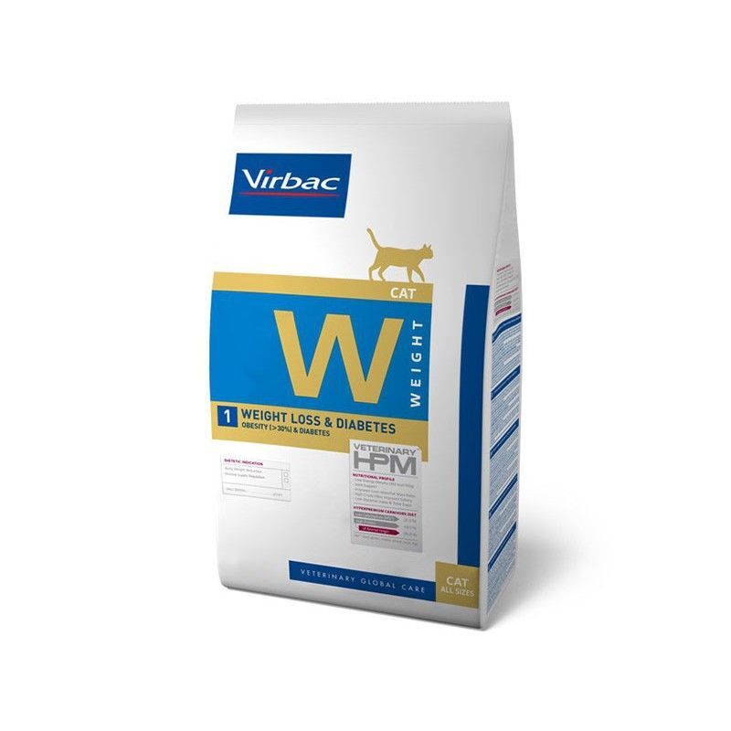 Virbac Croquettes Weight Loss & Diabetes Chat Sac 3 Kg - Veterinary Hpm