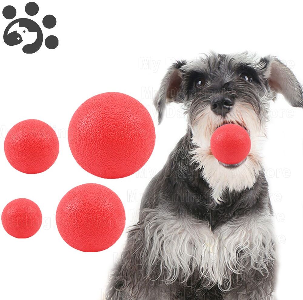 Jouet, Rouge-S--Balle De Chien Solide Jouet En Caoutchouc Élastique Balle Jouets Pour Grands Petits Chiens Mâcher Jouet Pet Interacti