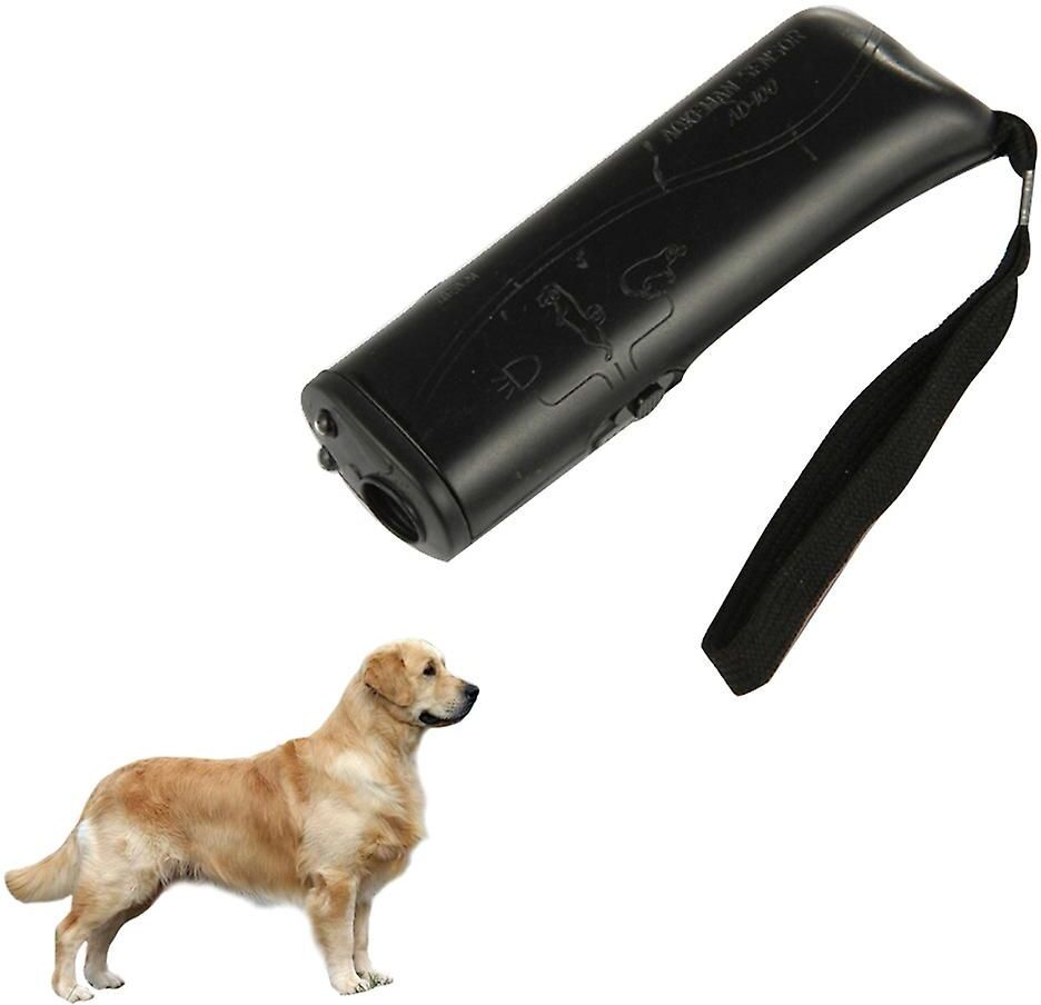 Pet Dog Repeller 3 En 1 Pet Dog Training Ultrasonic Equipment Anti Barking-Black