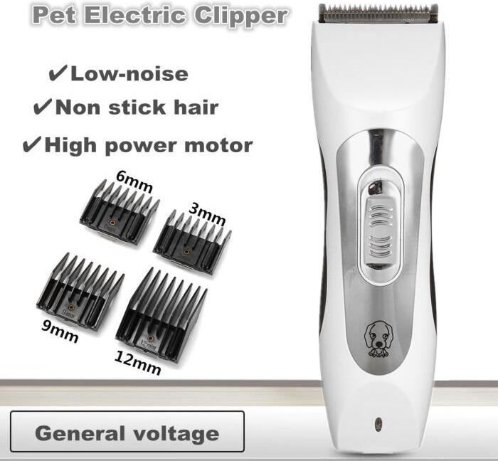 Animal Rasoir Rechargeable 110-240v Faible Bruit Chien Chat Cheveux Toilettage Électrique Clipper Set Blanc Trimmer Sans Fil Fr46641