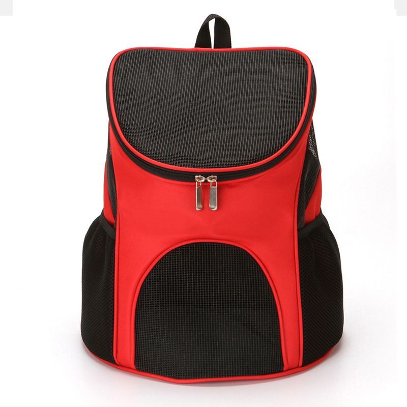 Pet Portable Backpack (Red-S) Breathable Lightweight Foldable Outdoor Backpack Travel Hiking Camping