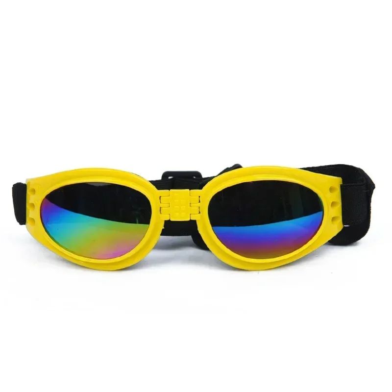 Pet Dog Glasses Fold Prevent Uv Pet Glasses For Cats Dogs Fashion Sunglasses Dog Goggles Photo Prop Pet Accessories Dog Supplies -Yellow