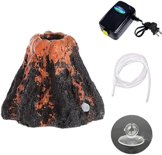 1 Jeu Aquarium Volcan Ornament Kit¿¿Volcan D'aquarium De Bulle D'aquarium¿¿¿¿ Bulle D'air Pierre ¿¿ Bulles En Forme De Volcan Pour Pompe ¿¿ Air D¿¿Aquarium Paysager D¿¿Coration Ornement.