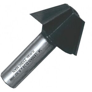 Fraise carbure brasées 2 coupe chanfrein - Queue 6mm - Angle 45° LEMAN - Publicité Fraise carbure brasées 2 coupe chanfrein - Queue 6mm - Angle 45° LEMAN - Publicité