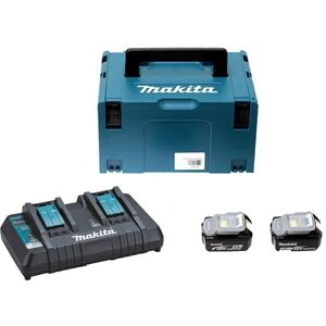 Pack énergie MAKITA 197504-2 (Chargeur DC18RD + 2 Batteries BL140B + Mak-Pac) - Publicité Pack énergie MAKITA 197504-2 (Chargeur DC18RD + 2 Batteries BL140B + Mak-Pac) - Publicité
