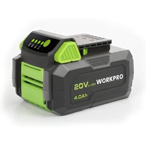 Batterie Lithium-ION 20 V 4,0 Ah WORKPRO pour Outils sans Fil - Publicité Batterie Lithium-ION 20 V 4,0 Ah WORKPRO pour Outils sans Fil - Publicité