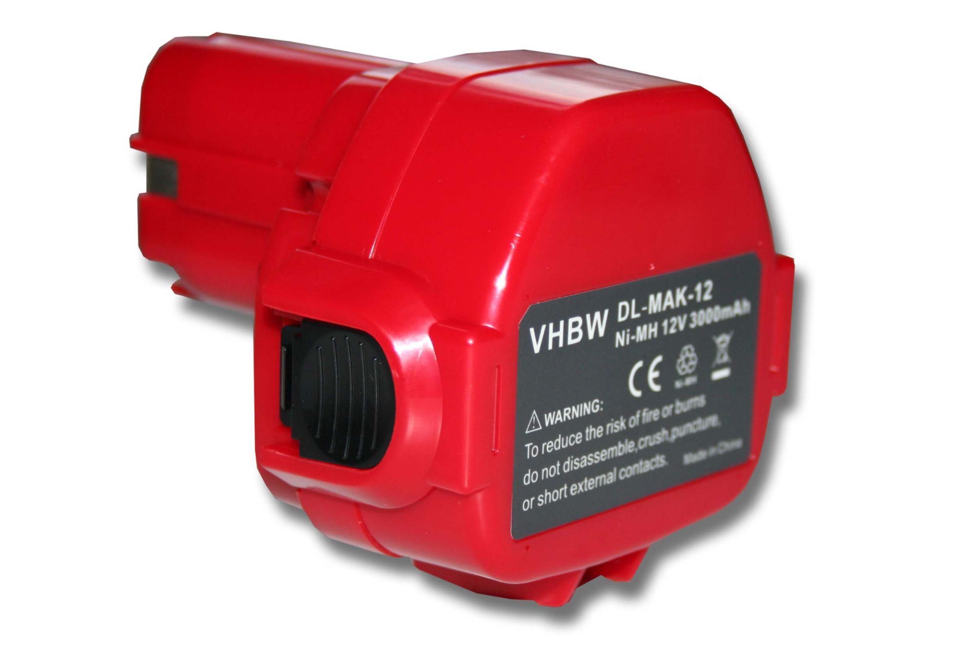 vhbw Batterie compatible avec Makita ML123 Fluorescent Automotive Light, ML124, UB120D, UB120DWA, UB120DWB outil électrique (3000mAh NiMH 12V)