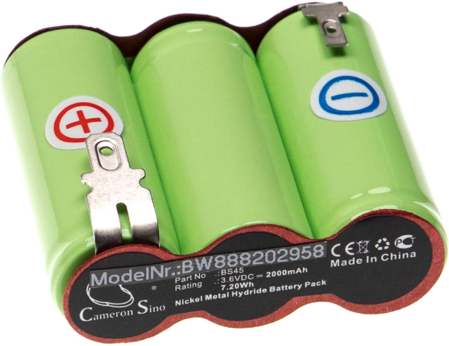 vhbw Batterie compatible avec Wolf Garten Accu 45, Grass Shears Accu 45 Serie B-D outil électrique (2000 mAh, NiMH, 3,6 V)