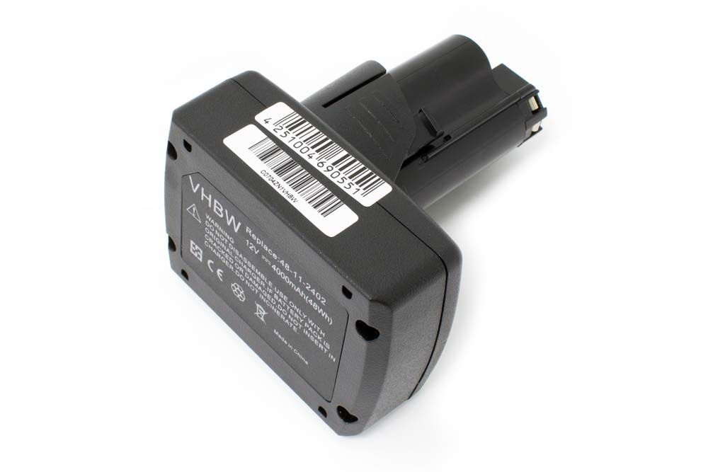 vhbw Batterie compatible avec AEG / Milwaukee M12 Red Lithium XC 4.0, M12 PP2A-202C, M12 PP2A-402C outil électrique (4000 mAh, Li-ion, 12 V)