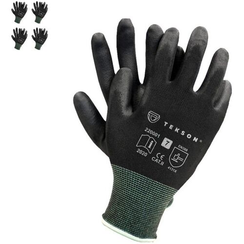 Lot de 5_ROTA Gants de bricolage multi-usages et jardinage T.10 Noir