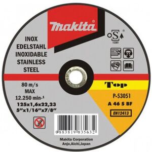50 X MM 115X22.2 H.MM 1.0 DISQUE À COUPE PLAT ABRASIF EN FER MAKITA - Publicité 50 X MM 115X22.2 H.MM 1.0 DISQUE À COUPE PLAT ABRASIF EN FER MAKITA - Publicité