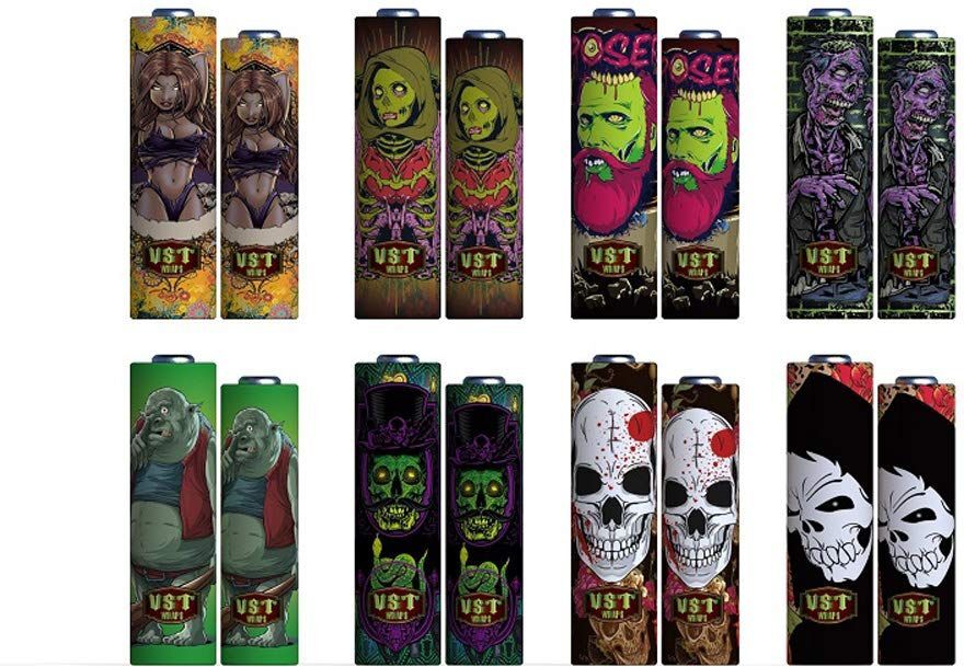 18650 Zombie S¿¿ries Batterie Sleeves Wraps, Couverture protectrice, Gaines thermor¿¿tractable PVC Tubes 100% Authentique Pre Cut Shrink Film 8 Styles Replacement Cover Skin (50pcs)