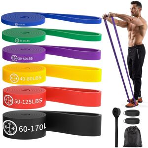 Set De 6 Bandes De Résistance Musculation (6-77kg),2 Sangles De Cheville Et Sac De Transport. Bandes De Gymnastique Pour Yoga,Bandes De Résistance Pour Pilates,Elastique Musculation - Publicité Set De 6 Bandes De Résistance Musculation (6-77kg),2 Sangles De Cheville Et Sac De Transport. Bandes De Gymnastique Pour Yoga,Bandes De Résistance Pour Pilates,Elastique Musculation - Publicité