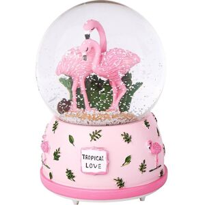 Boule De Cristal Mignonne De Neige De Flamant Rose Avec Le Cadeau D'anniversaire Musical De Thème De Bo?Te A Musique Legère - Publicité Boule De Cristal Mignonne De Neige De Flamant Rose Avec Le Cadeau D'anniversaire Musical De Thème De Bo?Te A Musique Legère - Publicité