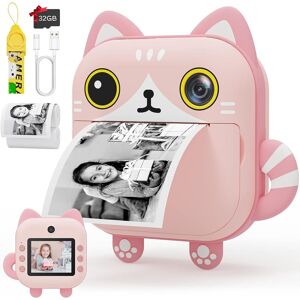 Appareil Photo Numérique À Impression Instantanée Pour Enfants, 2,4 Pouces Ecran Lcd, 1080p Hd Selfie Caméra Vidéo Caméscope Avec 32 Go Tf Carte, Cadeaux D'anniversaire Et De Noël 3-12 Ans - Publicité Appareil Photo Numérique À Impression Instantanée Pour Enfants, 2,4 Pouces Ecran Lcd, 1080p Hd Selfie Caméra Vidéo Caméscope Avec 32 Go Tf Carte, Cadeaux D'anniversaire Et De Noël 3-12 Ans - Publicité