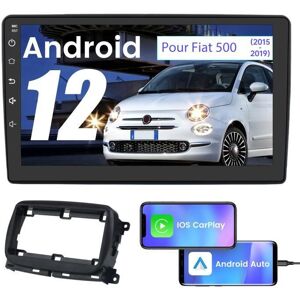 Awesafe Autoradio Android 12 Pour Fiat 500 (2016-2019) 9'' Hd
