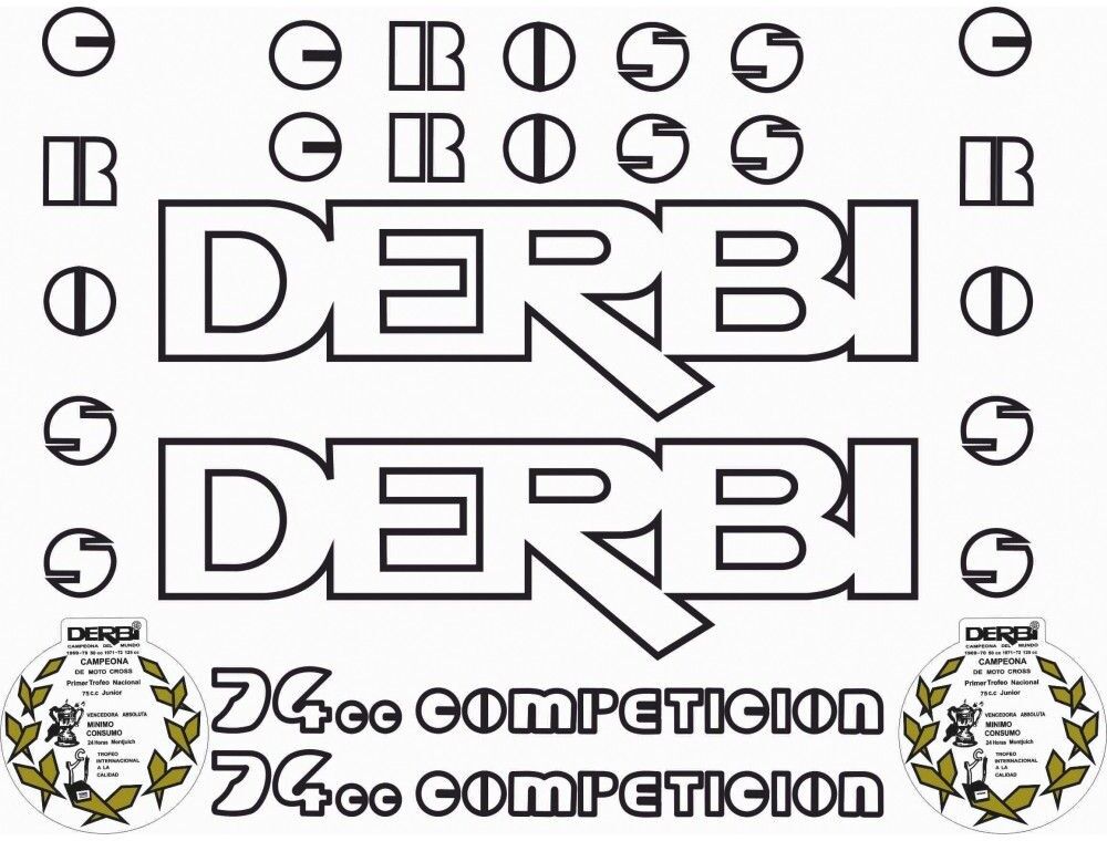 Juego De Adhesivos Derbi Cross 74