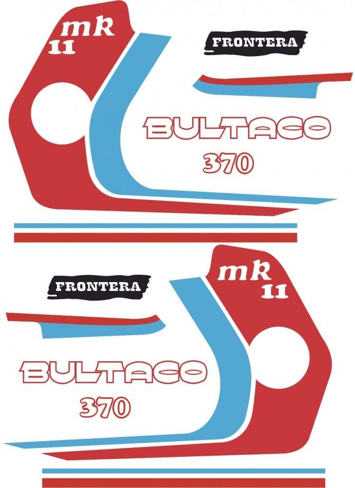 Kit D'autocollants Compatible Avec Avecmoto Classiques Bultaco Frontera Mk11 Blanc